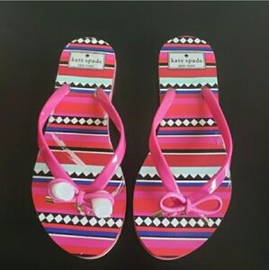 - NEW with scratch on bed Kate Spade Pink Flip Flops Sz 7
